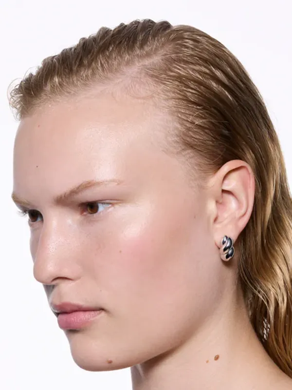 Robe Earring Large Silver PAIR