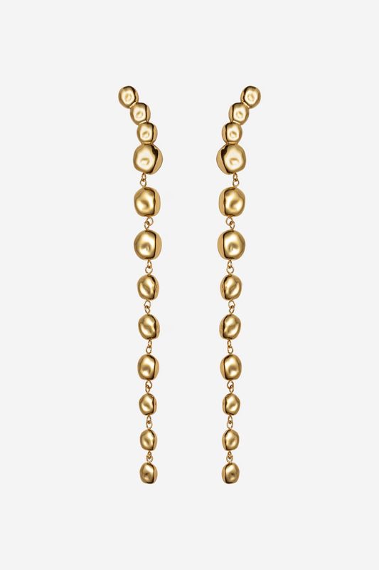 The Long Pebble Earring Gold