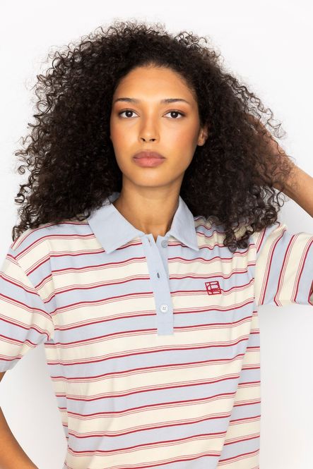 Hovedbilde EVELYN Polo Tee Ocean Stripe