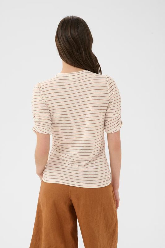 BrizettePW T-shirt Brown Stripe