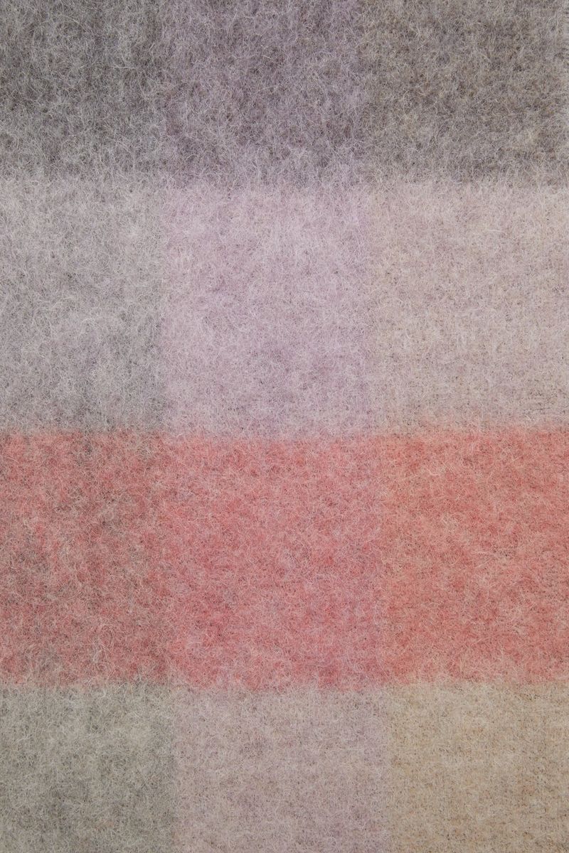 MOHAIR CHECKED SCARF Fuchsia|Lilac|Pink