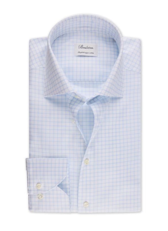 FITTED BODY C79 Cuff Light Blue Check