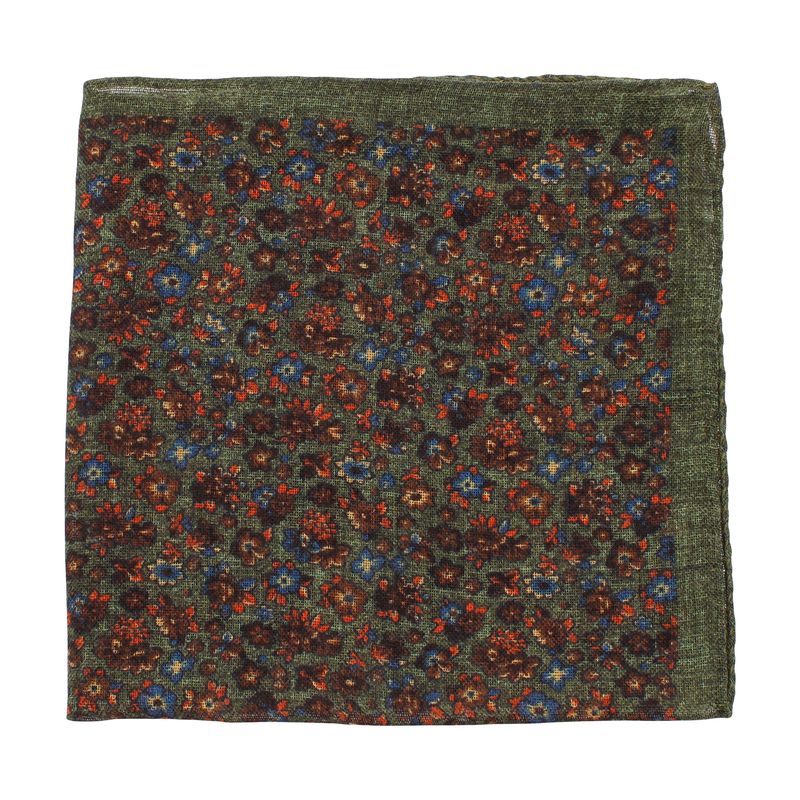 POCKET Square Olive melange